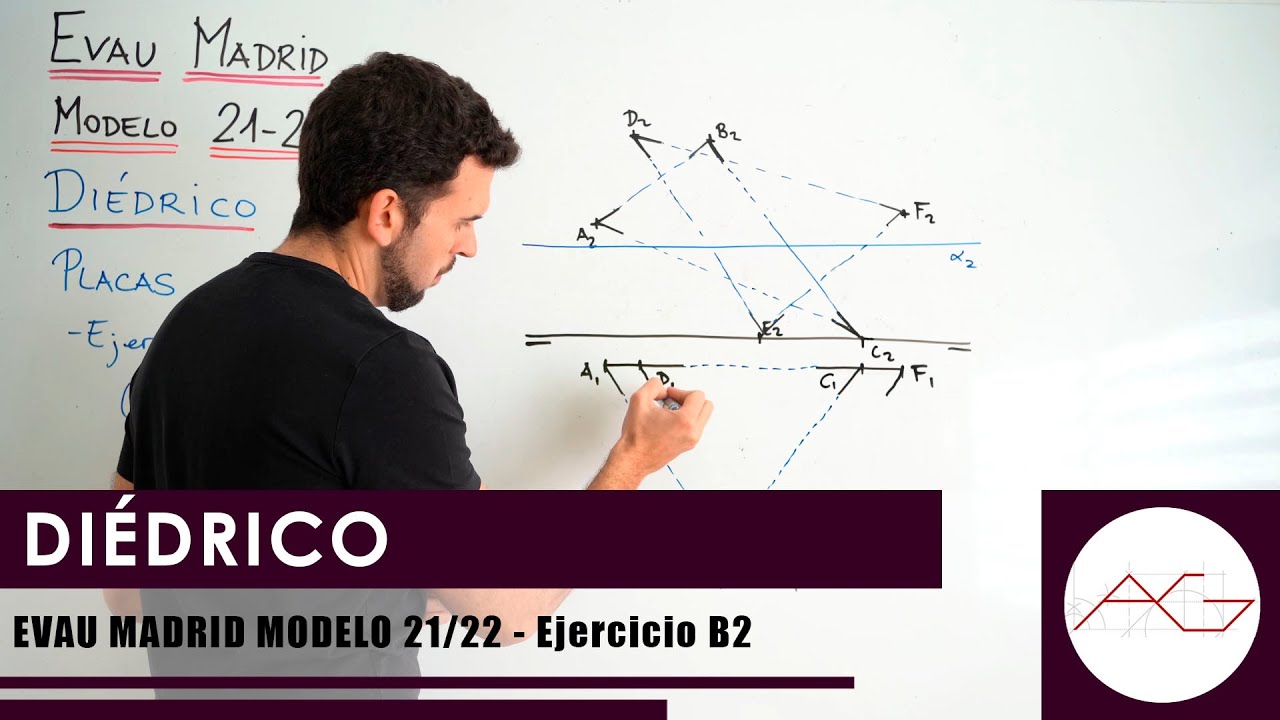 Diédrico - EVAU MADRID MODELO 21/22 - Ejercicio B2 (Placas)