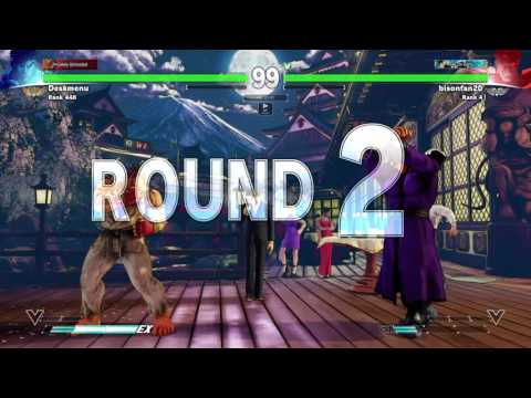 STREET FIGHTER 5 Deskmenu (Ryu) VS  Bisonfan20 (bison)