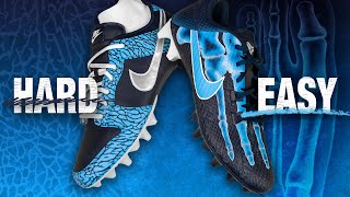 The Hardest Cleats I've Ever Painted? Cement Print and Kobe X-Ray Cleats Tutorial