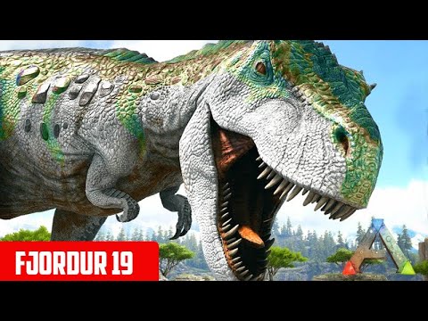 Domando o REX que rondava minha BASE  - ARK Fjordur - Episódio 19