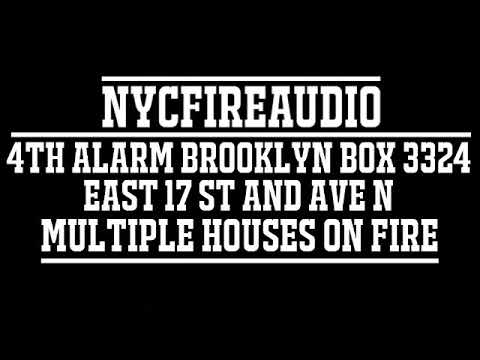 NYCFireAudio - FDNY Brooklyn 4th Alarm Box 3324 Audio - Multiple Houses On Fire - 6/13/19