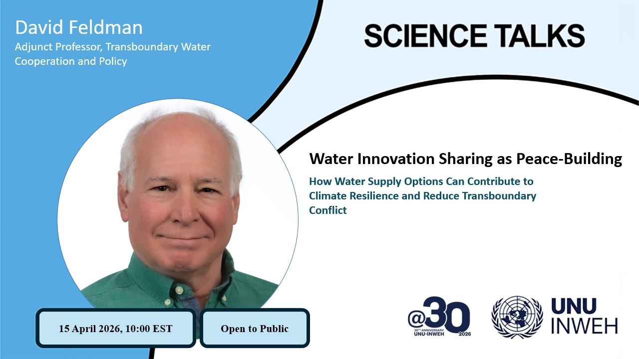 SCIENCE TALK: Water Innovation sharing as peace-building