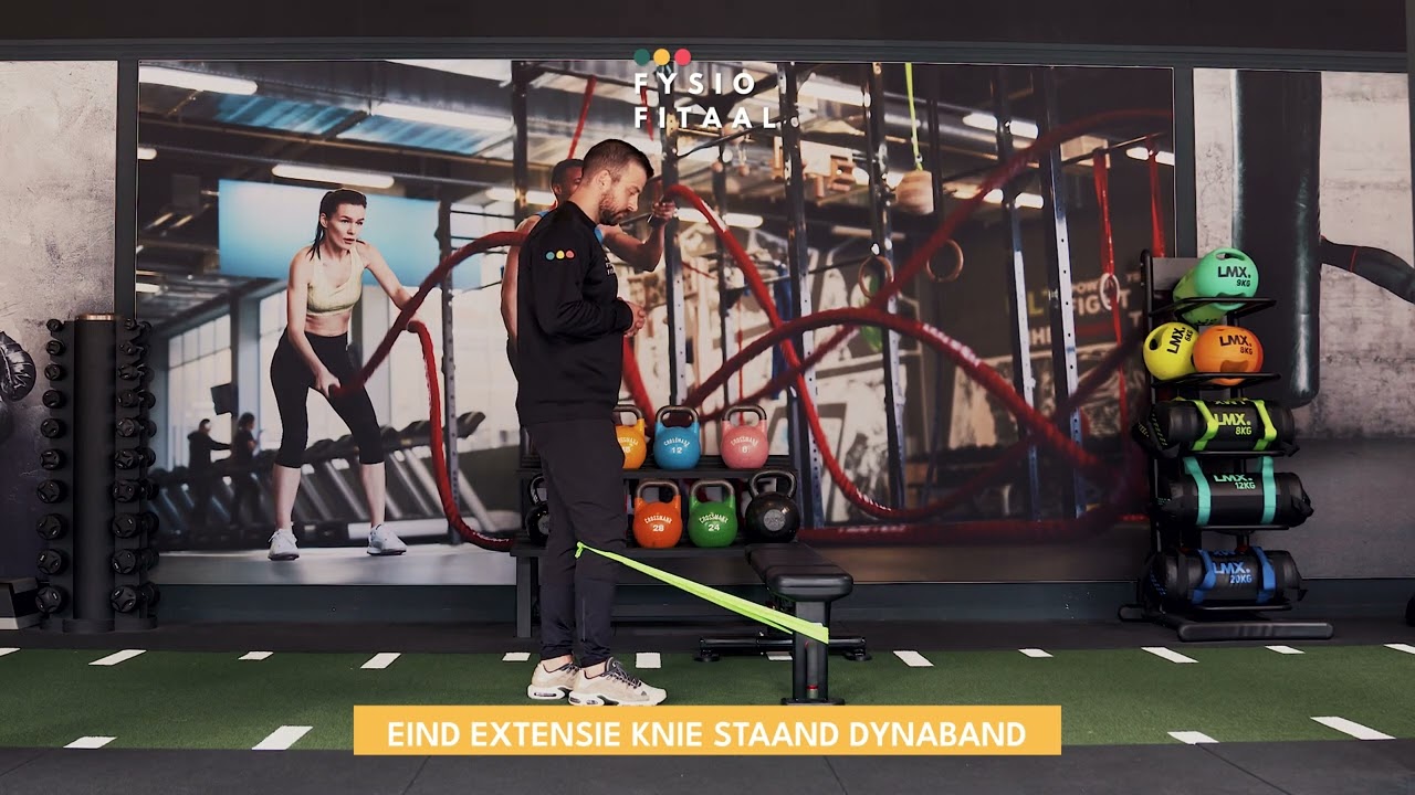 Video thumbnail: Eind extensie knie staand dynaband — instructievideo