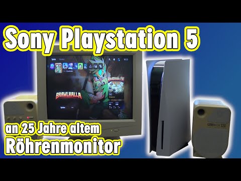 Sony PS5 CFI-1216A an VGA Röhrenmonitor anschließen - Geniales Bild und super Ton