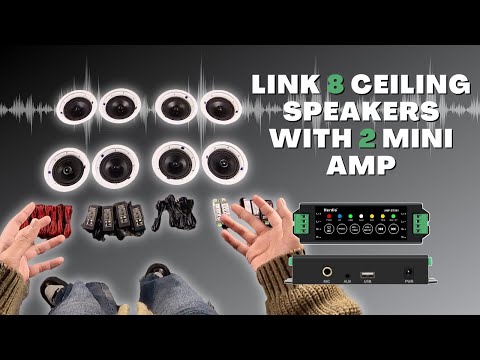 How to connect 8 ceiling speakers with herdio new amplifier?
