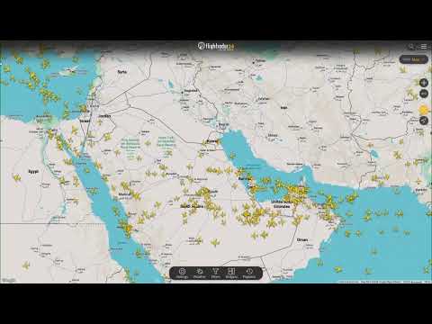 Live flight radar map after Iran launched missiles at Israel