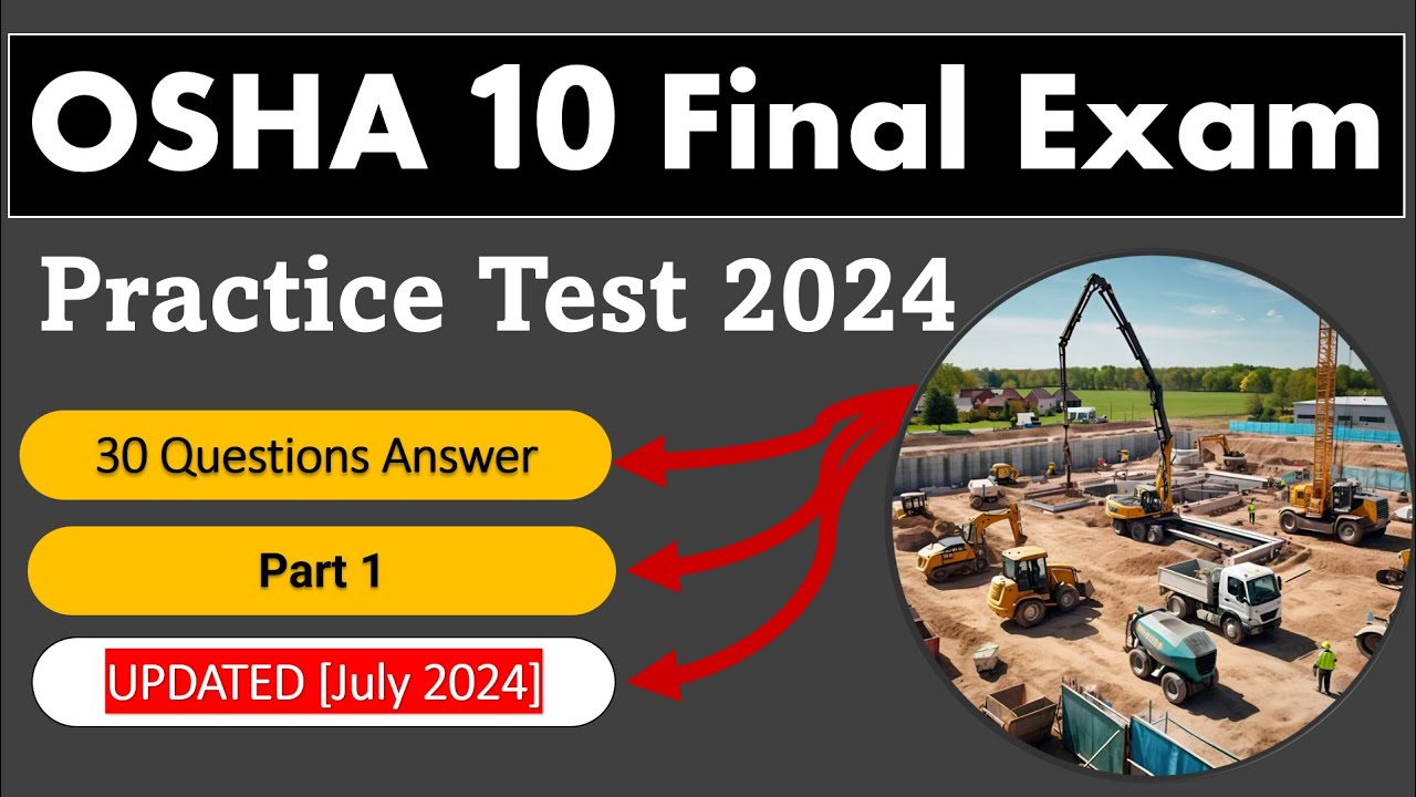 OSHA 10 Final Exam Answers 2024 OSHA Construction Questions & Answers [Part 1]