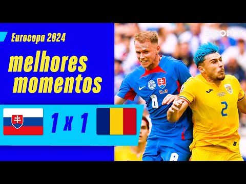 Gols e lances de Eslováquuia x Romênia