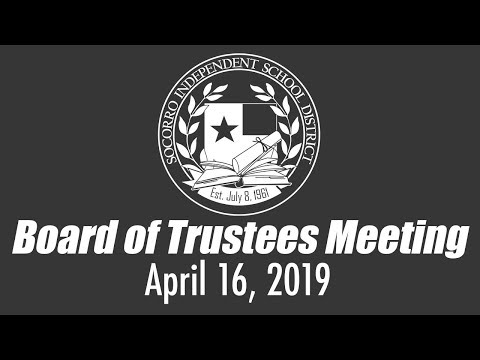 SISD Board of Trustees Meeting 04-16-19
