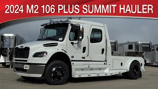 A preview image of the linked video showcasing 2024 Freightliner M2 106 Plus Summit Hauler