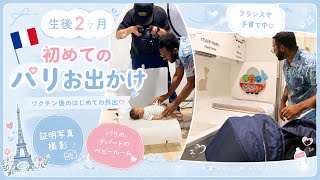 🤱🏻育児 | ワクチン後初めてのお出かけ👶🏽 証明写真撮影とパリのデパートへ🇫🇷