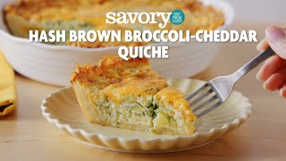  Hash Brown Broccoli-Cheddar Quiche