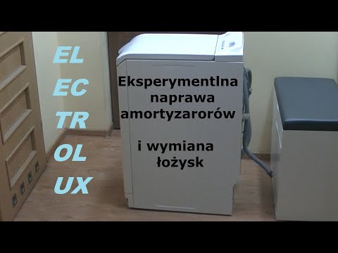 Repair of shock absorbers and replacement of bearings in an Electrolux washing machine.