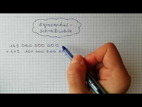 Exponentialschreibweise für sehr große Zahlen einfach erklärt