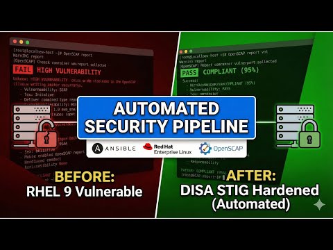 Automating DISA STIG Compliance: RHEL 9 Hardening Pipeline with Ansible & OpenSCAP