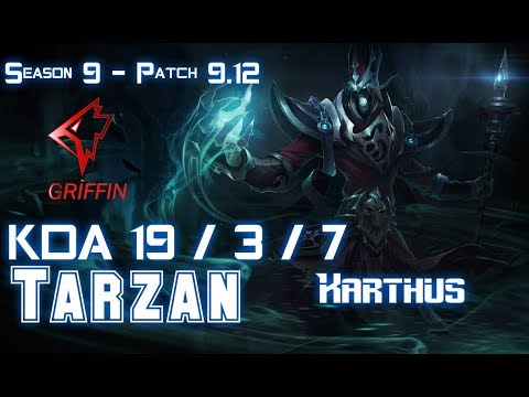 GRF Tarzan KARTHUS vs ELISE Jungle - Patch 9.12 KR Ranked