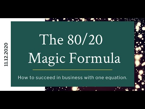 The Pareto Principle applied to life, business + everything. Presented by top consulting firm.