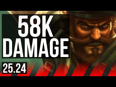 GANGPLANK vs GAREN (TOP) | 58K damage | KR Master | 25.24