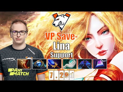 Lina Support | VP.Save- | HOW TO MAKE POS 4 LINA SUPER IMBA | 7.29d Gameplay Highlights