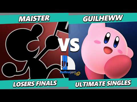 Delfino Jam 99 LOSERS FINALS - Maister (Game & Watch) Vs. Guilheww (Kirby, Greninja) Smash Ultimate