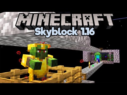 Pixlriffs - Curing Our First Zombie Villager! ▫ Minecraft 1.16 Skyblock (Tutorial Let's Play) [Part 8]