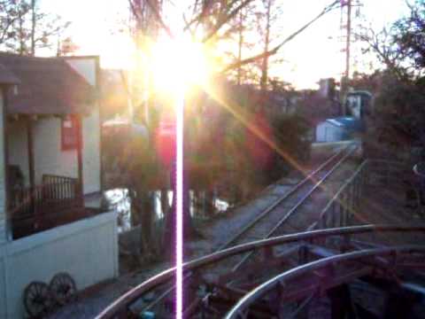 Runaway Mine Train on ride POV Six Flags Over Texas