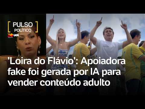 ‘Loira do Flávio Bolsonaro’: Apoiadora fake foi gerada por IA para vender conteúdo erótico