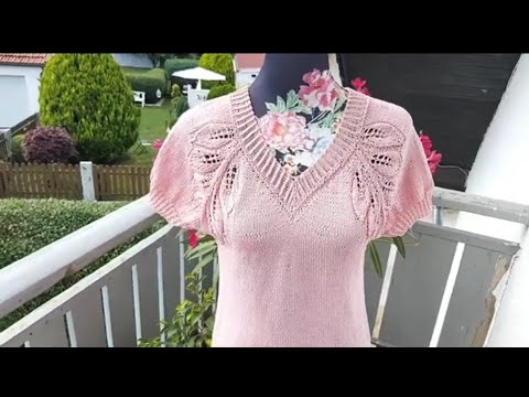 #stricken #Sommer #Top mit wunderschöne #raglan #rvo (Anleitung)