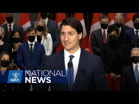 Trudeau speaks to reporters following the swearing-in of his new cabinet | APTN News