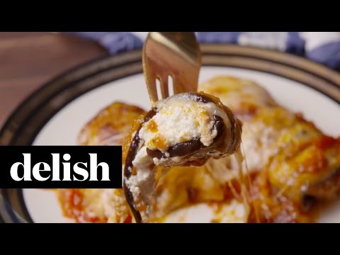 Eggplant Parmesan Roll-Ups | Delish