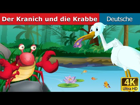 Der Kranich und die Krabbe | Crane and The Crab in German | @GermanFairyTales