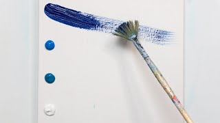 Winter Landscape / Easy Painting Technique with fan brush