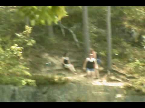 Jumping off Dogs Bluff