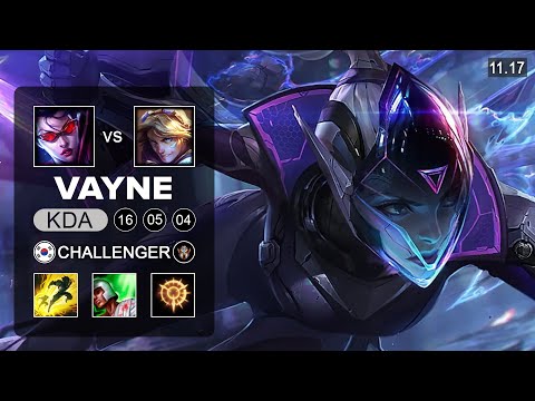 Vayne ADC vs Ezreal - KR Challenger | Season 11 Patch 11.17