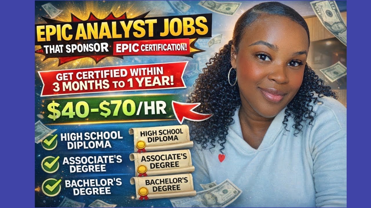 Six (6) Epic Analyst Jobs That PAY $40–$70/HR (Epic Certification Sponsored)