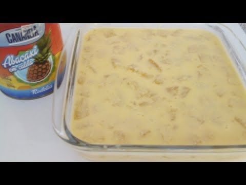 Geladão de abacaxi em conserva com gelatina!💕#receitas #sobremesa #abacaxi