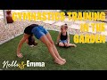 Nelli Vs Emma Gymnastics Training In The Garden