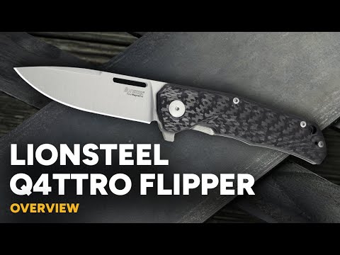Карманный нож Lionsteel Q4ttro Carbon Fiber Black (Q4 CF)