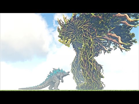 LEGENDARY GODZILLA VS PRIMAL GUARDIAN GAIA MOTHER OF TITANS (HARD BOSS)(ARK SURVIVAL EVOLVED BATTLE)