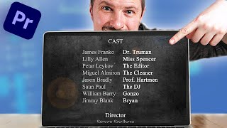 How to Make Rolling Film Credits in Premiere Pro 2023!