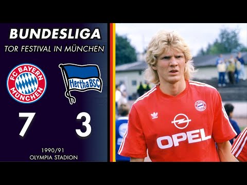 Bundesliga 90/91 Bayern Munich vs. Hertha BSC | Tor festival in München
