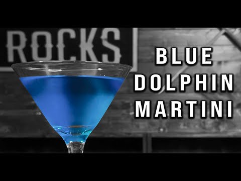 How To Make a Blue Dolphin Martini | Booze On The Rocks