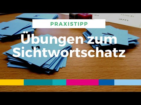 Würfellauf, Wörterbingo, Blitzwortlesen und Co.: Übungen zum Sichtwortschatz