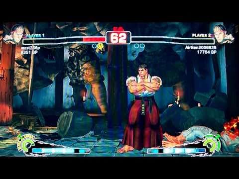 mast236p (Ryu) VS AirGen2009825 (Ryu) XBL SSF4 Rank Japan