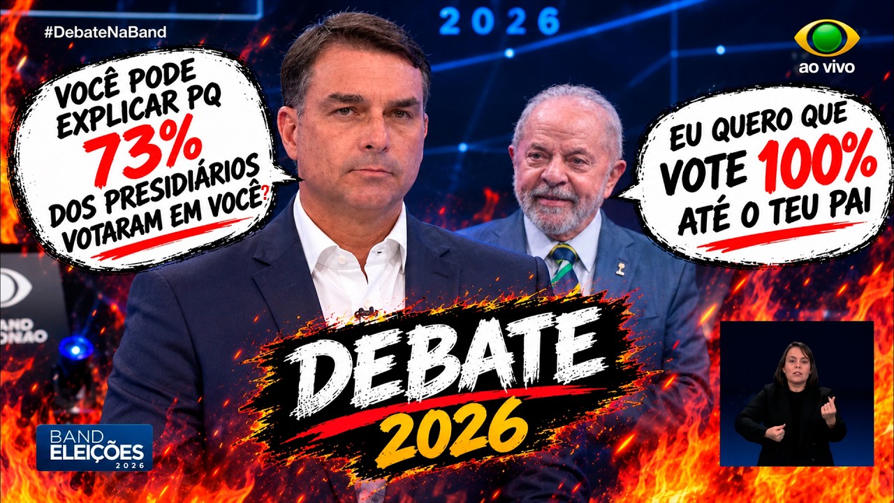🔥O Clima Esquenteu Entre Lula e Flavio Bolsonaro no Debate