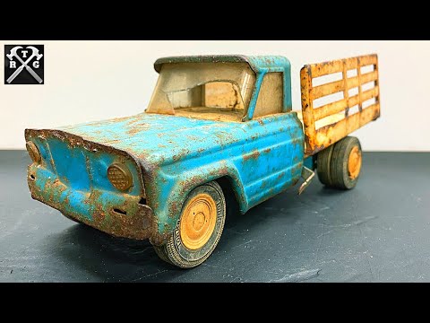 Vintage Tonka Restoration - 1960's Antique Tonka Stake Truck Restored