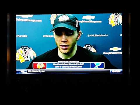Chicago Blackhawks Patrick Kane discusses his 2OT winning goal vs Blues Game 5, 4-21-2016
