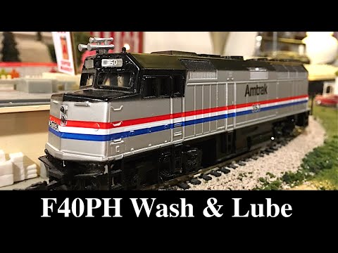 Bachmann Amtrak F40PH Wash & Lube (Pancake motor maintenance)