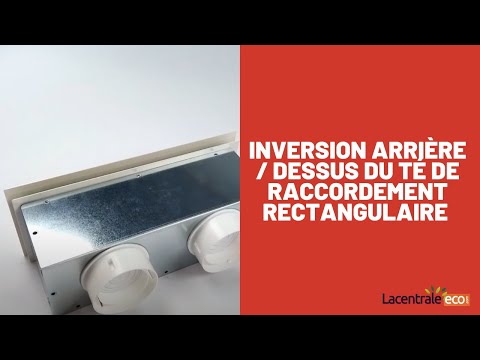 Inversion arrière / dessus du té de raccordement rectangulaire