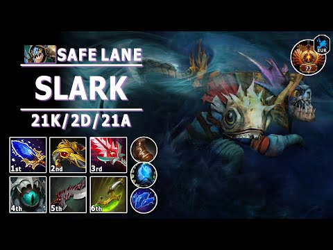 Slark Safe Lane Carry | 7.32b | Pos 1 Slark Play | Dota 2 Immortal Gameplay